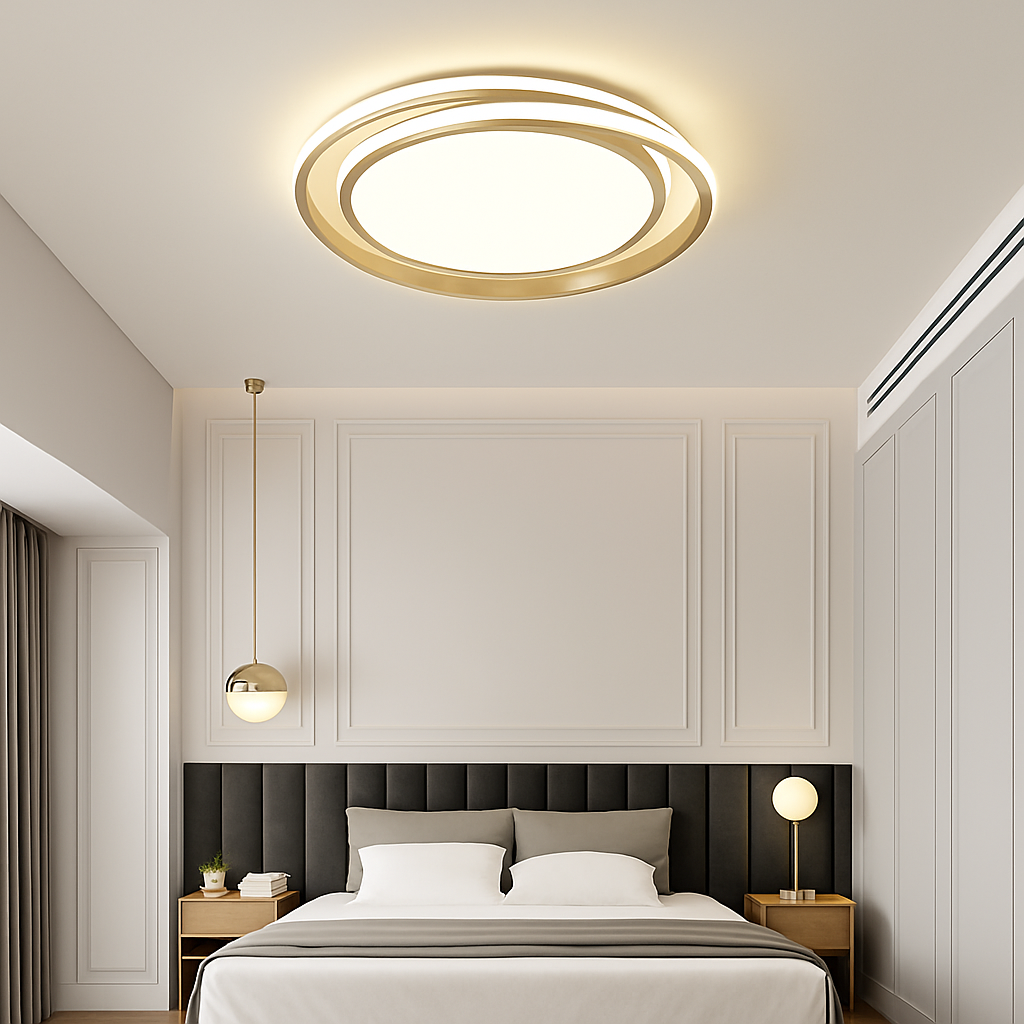 Vandorim | Polished Intersecting Rings Ceiling Light