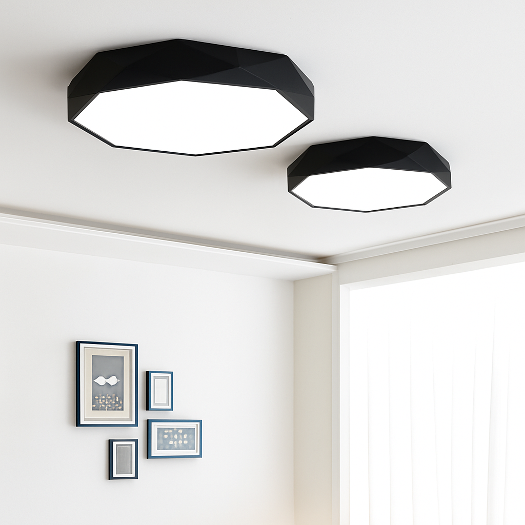 Zynthiar | Ultra Slim Geometric Octagon Acrylic Ceiling Light Fixture