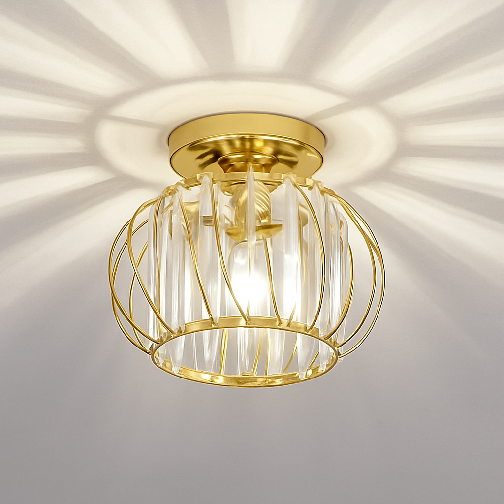 Skandori | Architectural Curved Cage Silhouette Ceiling Light