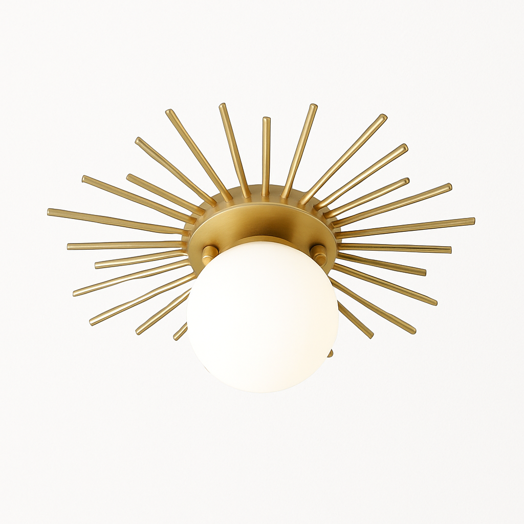 Kelvindre | Orbital Frosted Globe Mid Century Ceiling Light