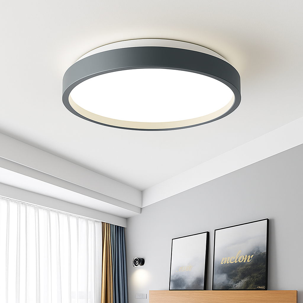 Zyldor | Slim Circular Modern Metal Flush Mount Ceiling Light
