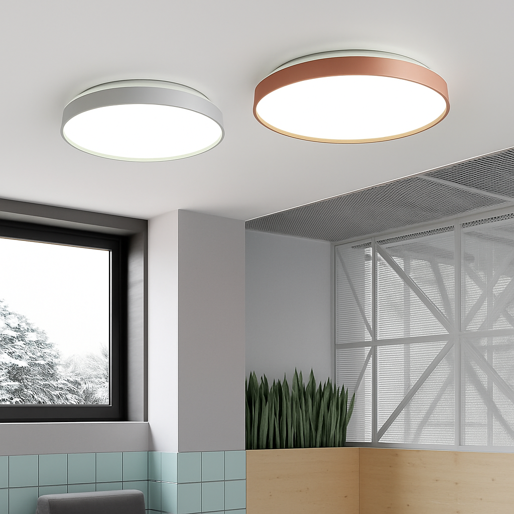 Zyldor | Slim Circular Modern Metal Flush Mount Ceiling Light