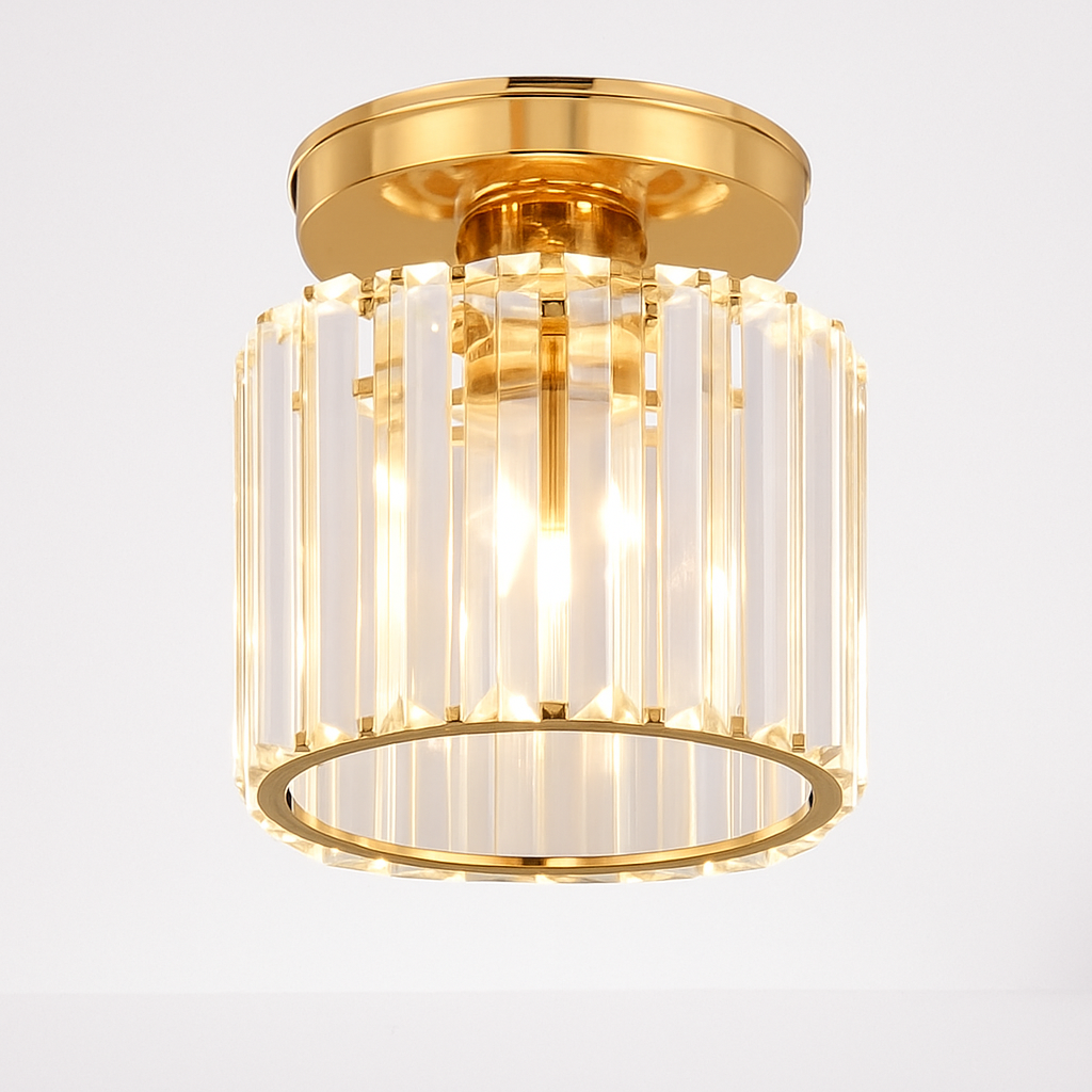 Velvique | Geometric Crystal Glass Flush Mount Ceiling Light Fixture