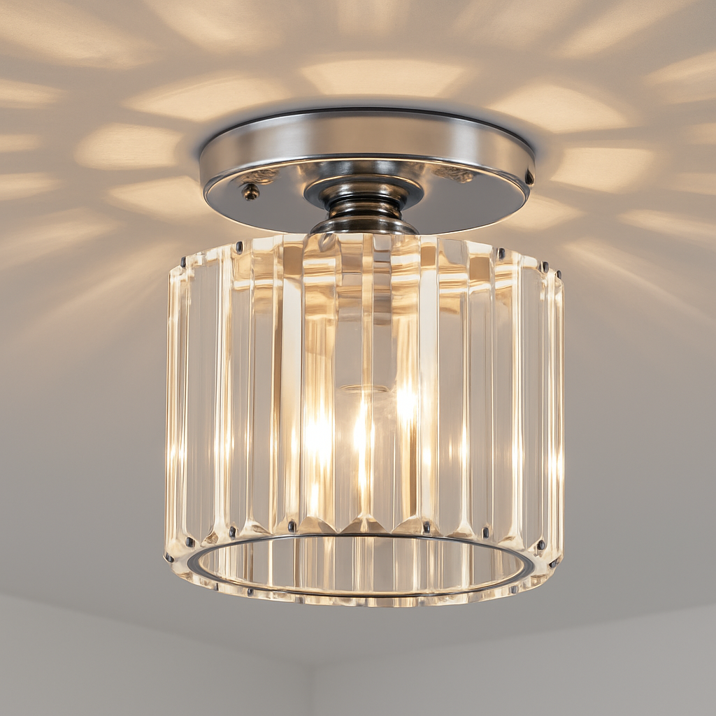 Velvique | Geometric Crystal Glass Flush Mount Ceiling Light Fixture