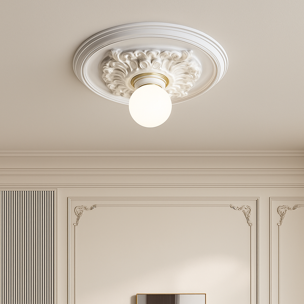 Rostevia | French Retro Carved Ceiling Light
