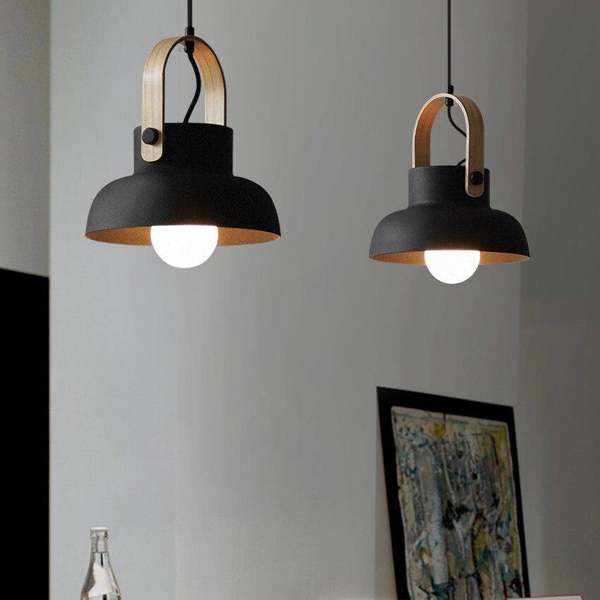 Thrombel | Nordic Minimalist Timber Accent Flared Dome Pendant Light
