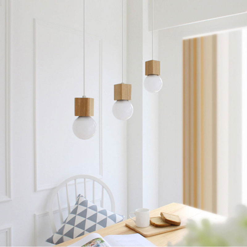 Thrimlow | Minimalist Square Wood Block Pendant Light