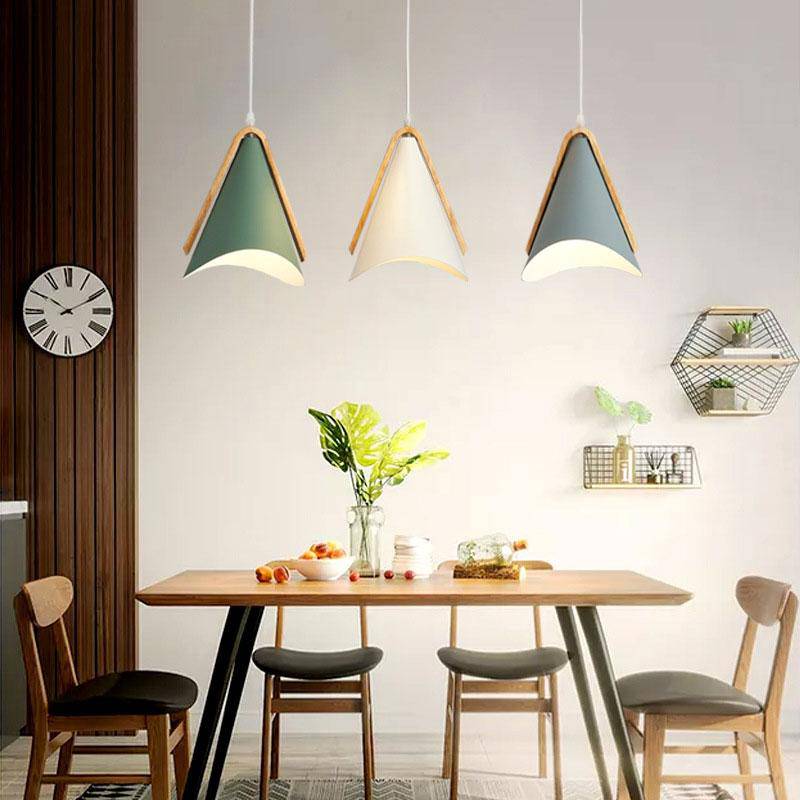 Veldoran | Nordic Tapered Timber and Iron Pendant Light