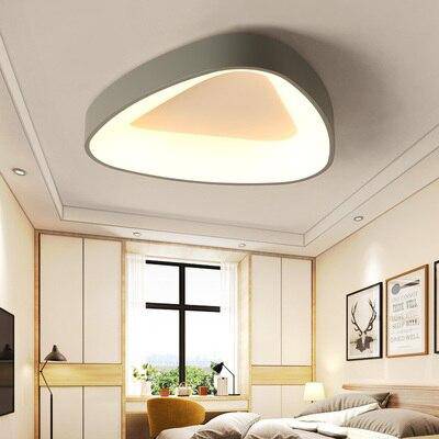 Vaelisom | Geometric Rounded Triangle Modern Flush Mount Ceiling Light