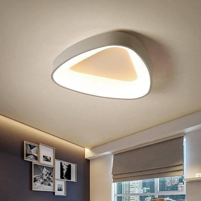 Vaelisom | Geometric Rounded Triangle Modern Flush Mount Ceiling Light