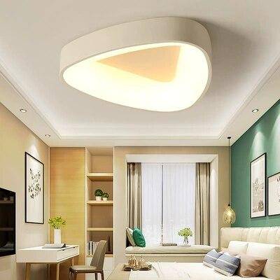 Vaelisom | Geometric Rounded Triangle Modern Flush Mount Ceiling Light