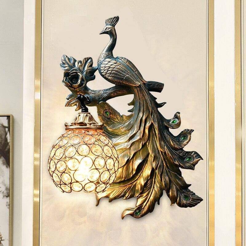 Meridian | Sculptural Peacock Silhouette Stained Glass Wall Light