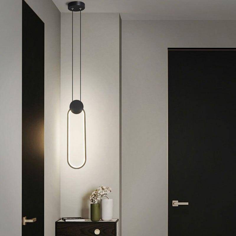 Veyndara | Linear Geometric Metal Frame Pendant Light