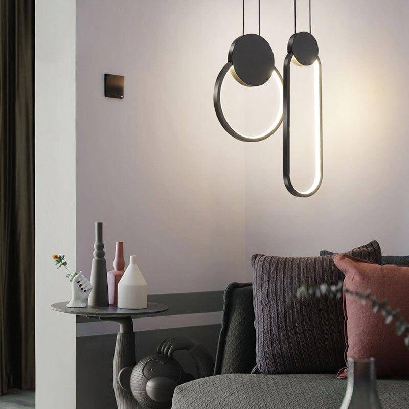Veyndara | Linear Geometric Metal Frame Pendant Light