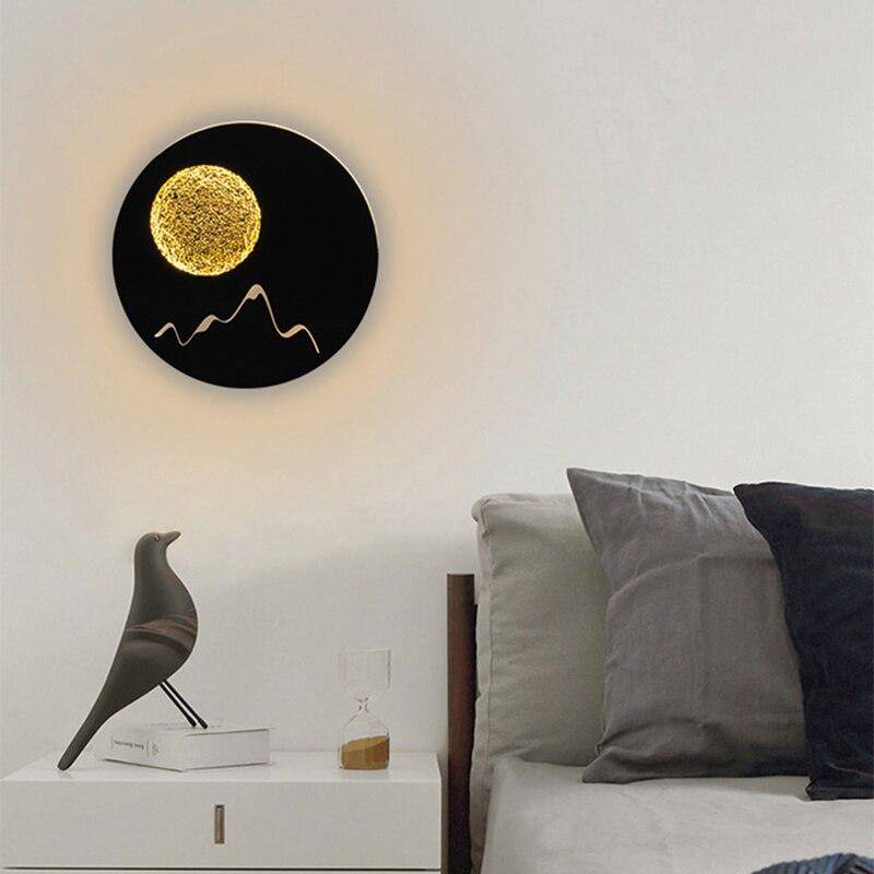 Vandolay | Moon Silhouette Circular Metal Wall Light