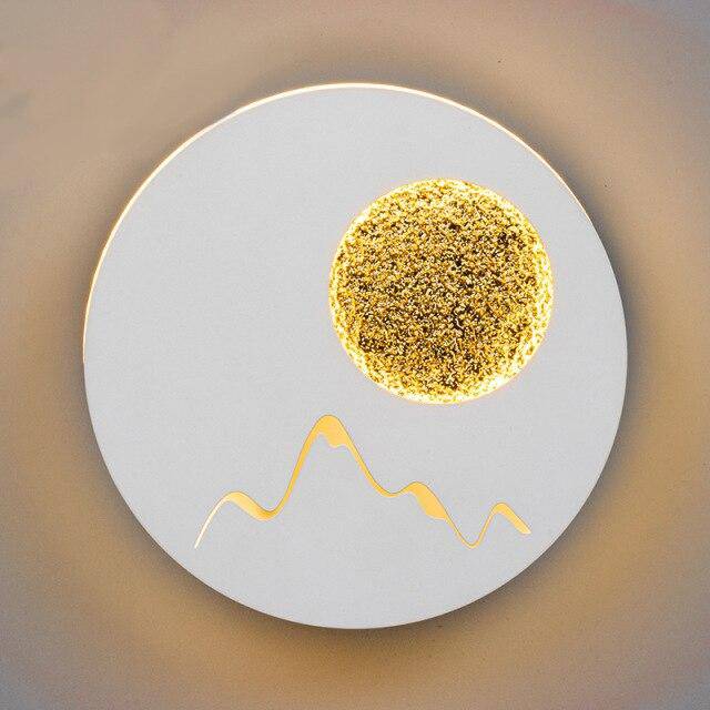 Vandolay | Moon Silhouette Circular Metal Wall Light