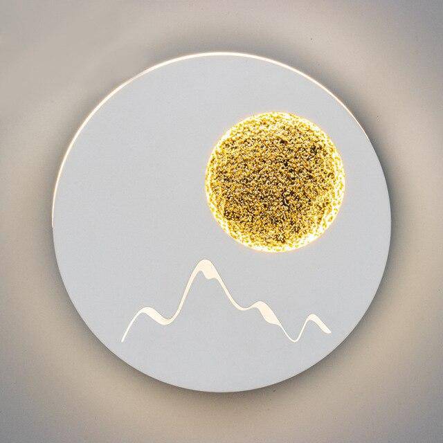 Vandolay | Moon Silhouette Circular Metal Wall Light