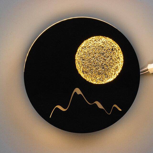 Vandolay | Moon Silhouette Circular Metal Wall Light