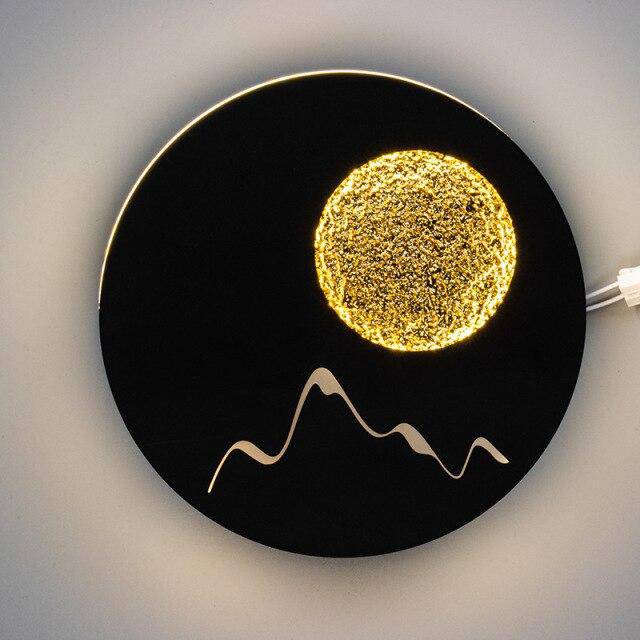 Vandolay | Moon Silhouette Circular Metal Wall Light