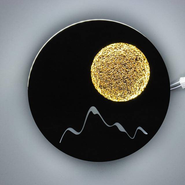 Vandolay | Moon Silhouette Circular Metal Wall Light