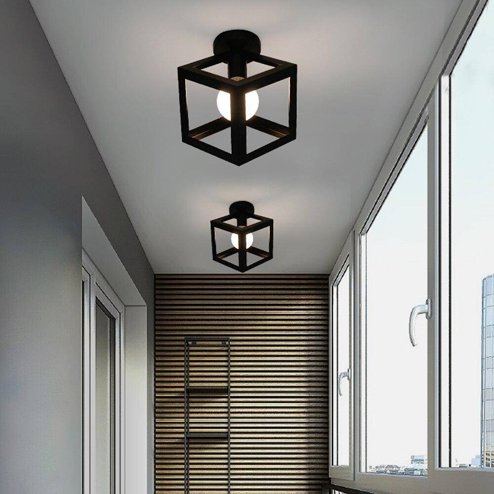 Zorquence | Geometric Cage Industrial Flush Mount Ceiling Light