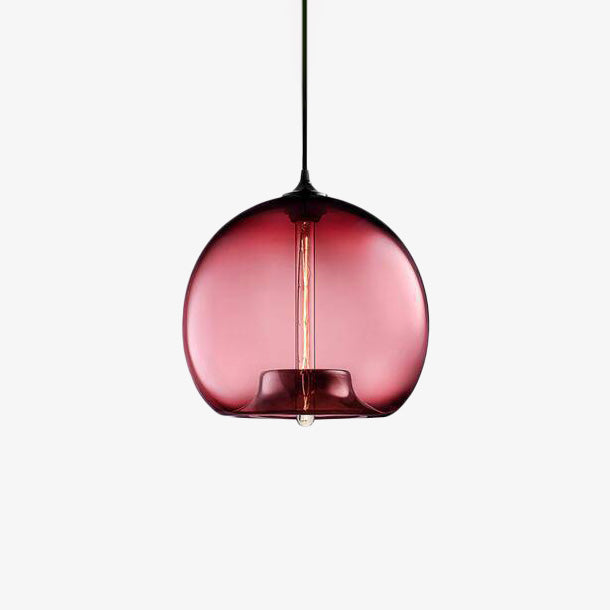 Belmounda | Modern Spherical Tinted Glass Orb Pendant Light