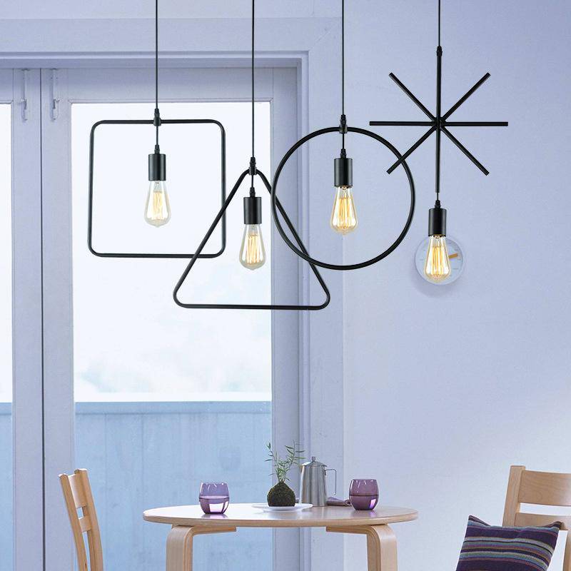 Kenjovik | Geometric Wireframe Silhouette Steel Pendant Light