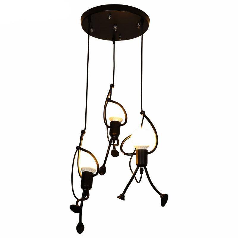 Kryntoch | Industrial Silhouette Humanoid Form Art Deco Ceiling Light