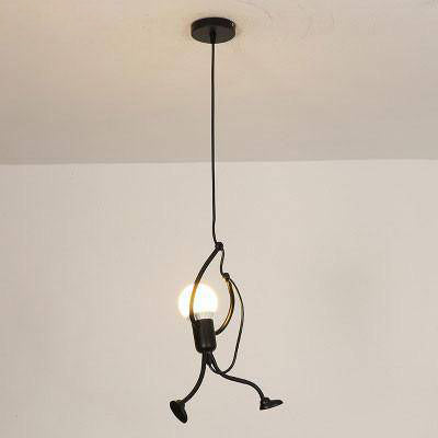 Kryntoch | Industrial Silhouette Humanoid Form Art Deco Ceiling Light