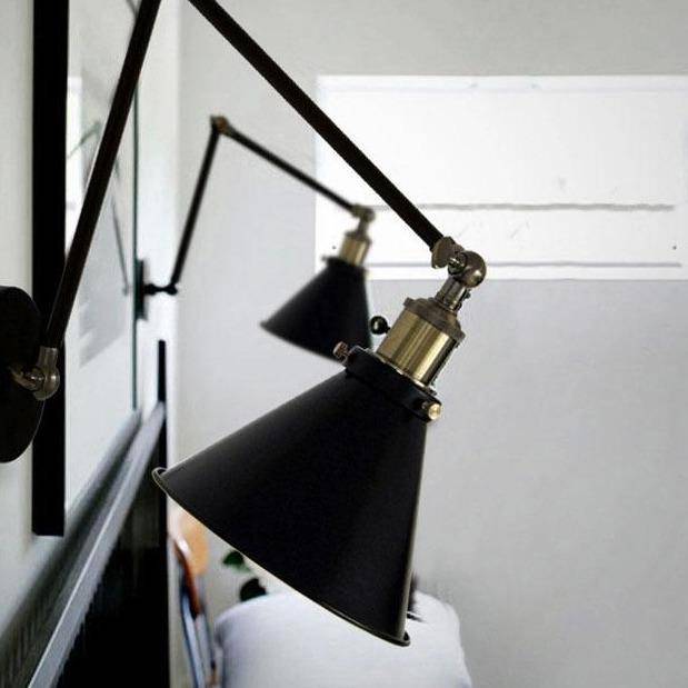 Zandroma | Vintage Domed Steel Adjustable Wall Light