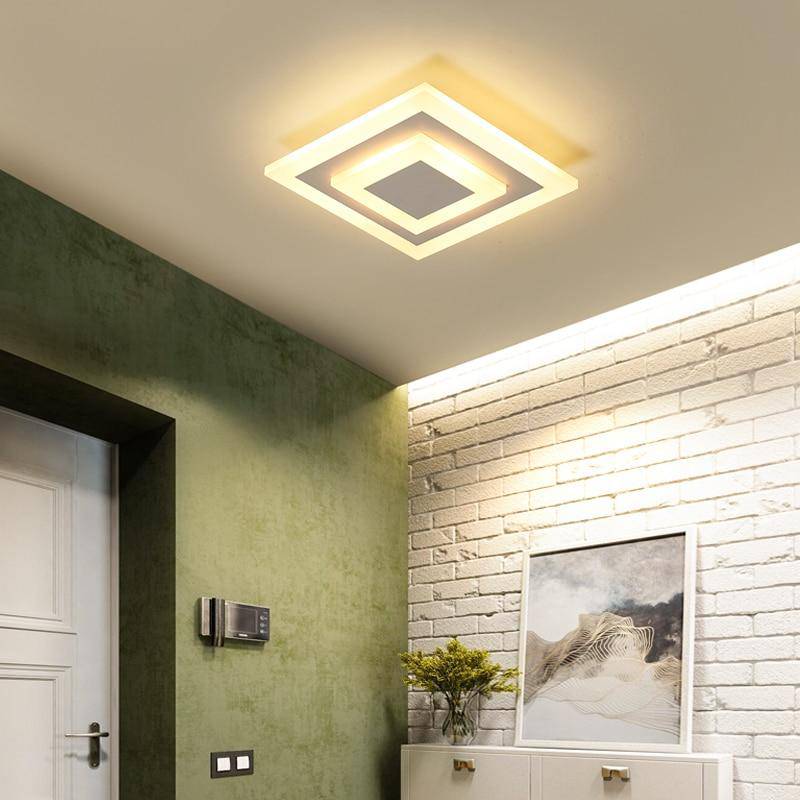 Veldoran | Slim Square Minimalist Flush Mount Ceiling Light