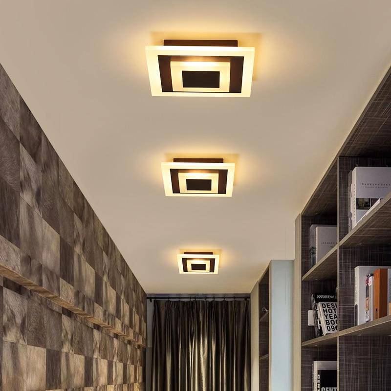 Veldoran | Slim Square Minimalist Flush Mount Ceiling Light