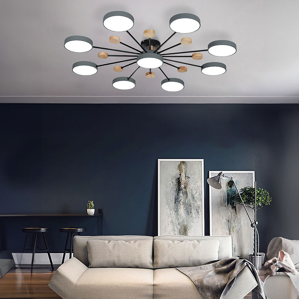 Sylve | Nordic Style Round Flat Panel Ceiling Light
