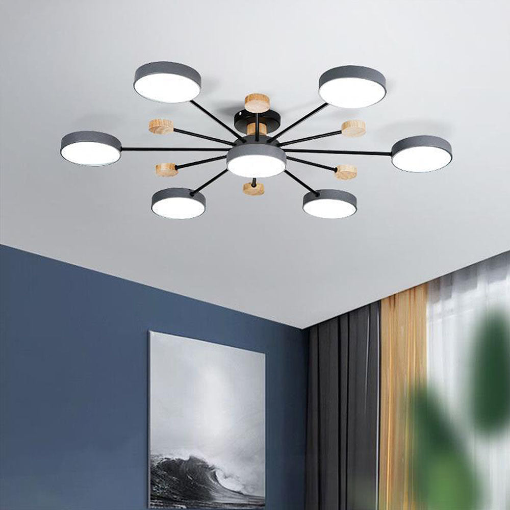 Sylve | Nordic Style Round Flat Panel Ceiling Light