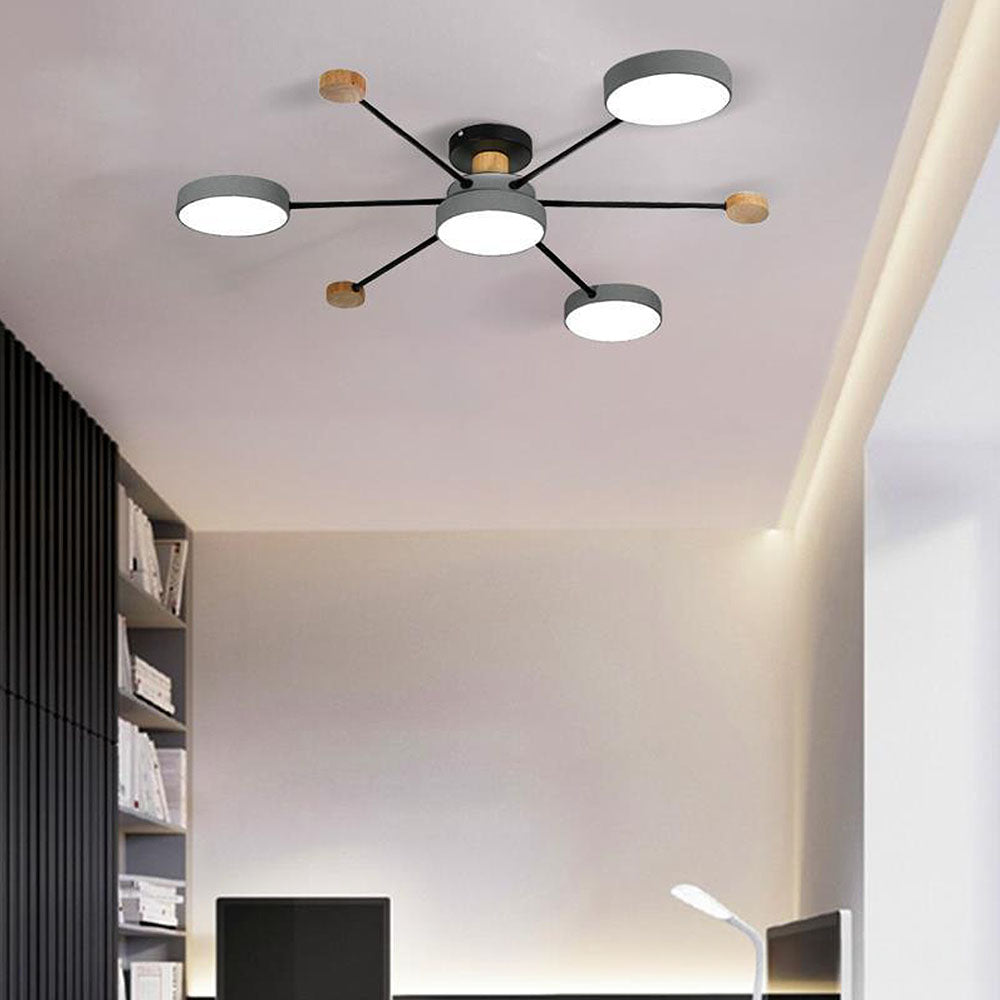 Sylve | Nordic Style Round Flat Panel Ceiling Light