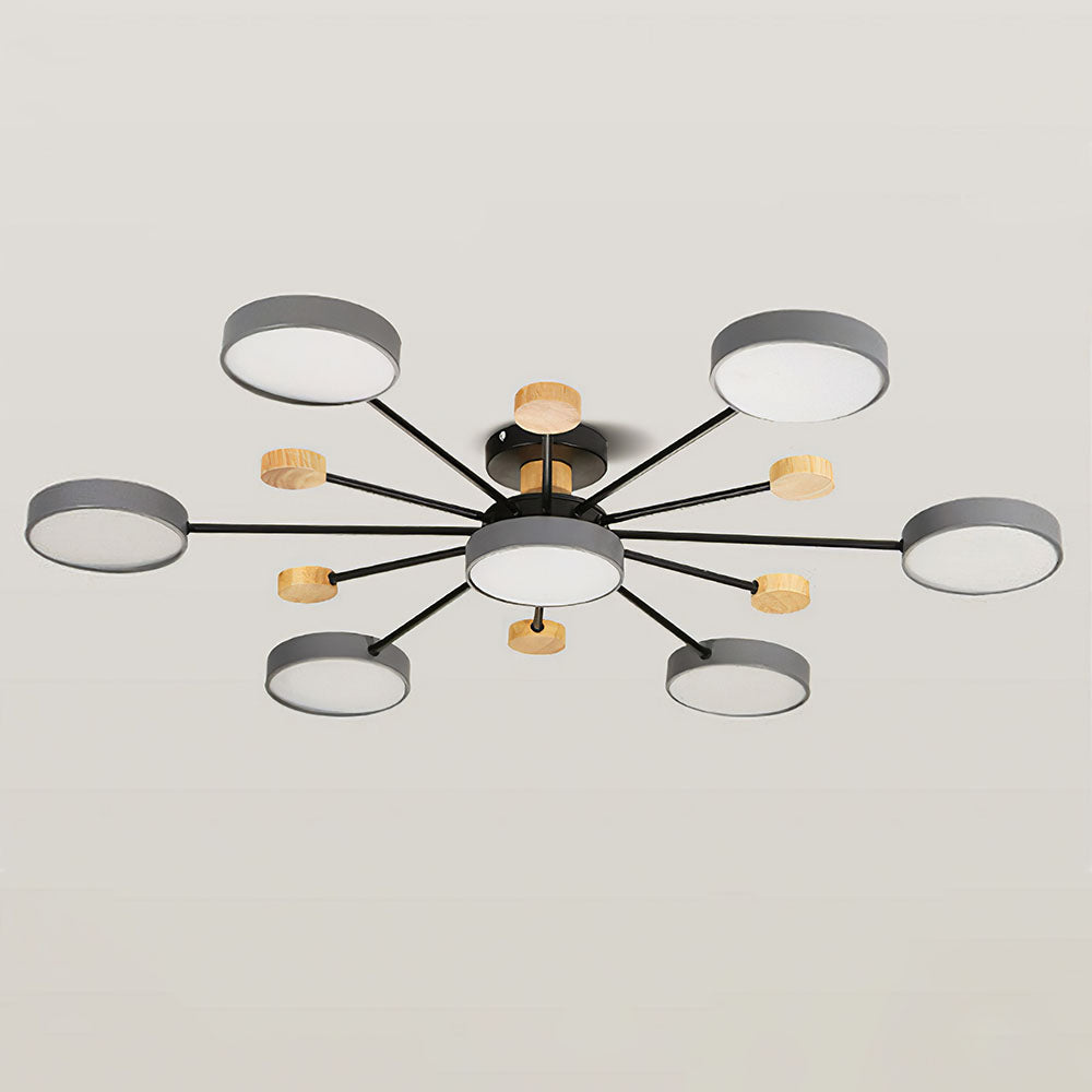Sylve | Nordic Style Round Flat Panel Ceiling Light