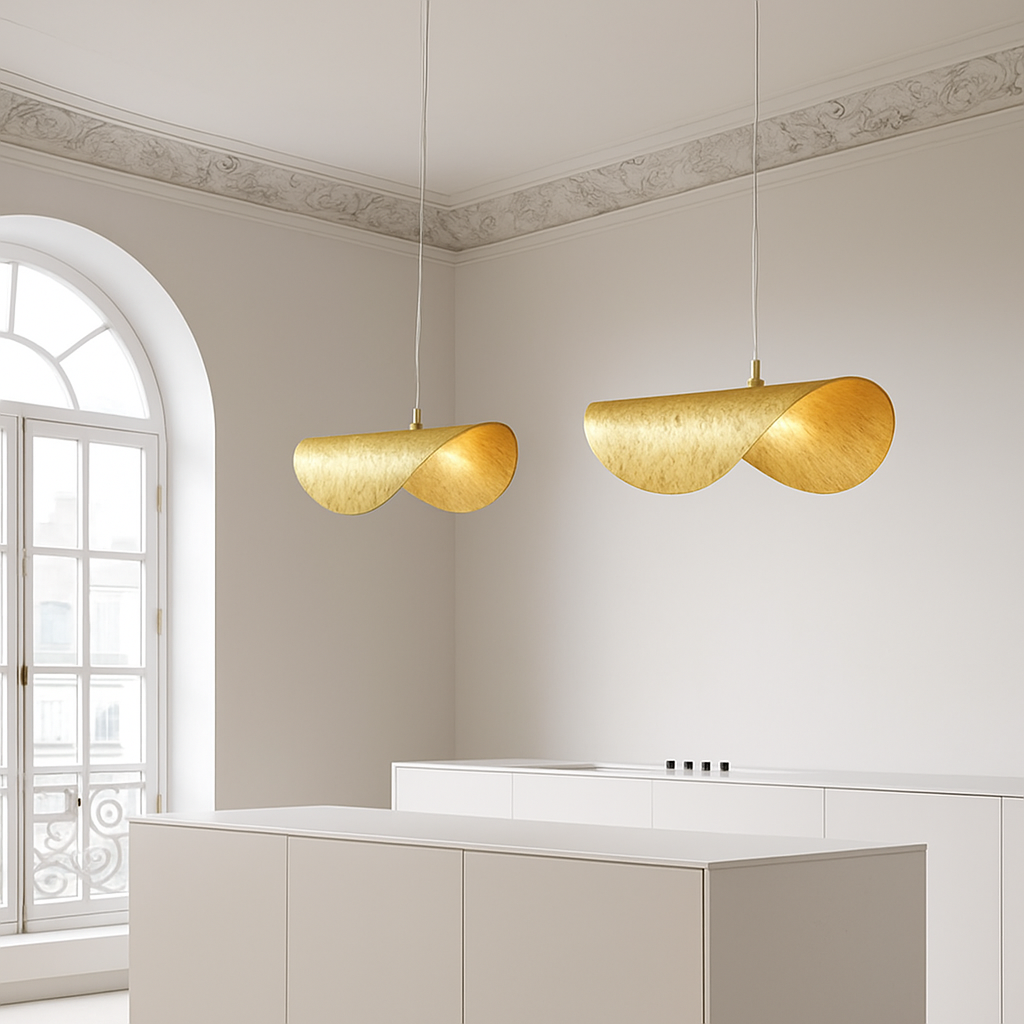 Kelsomyr | Textured Lotus Petal Form Retro Pendant Light