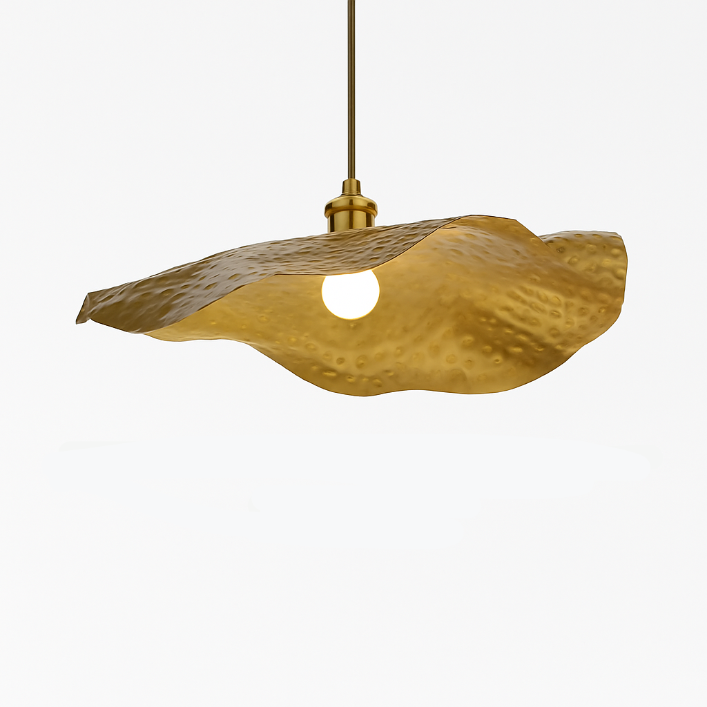 Kelsomyr | Textured Lotus Petal Form Retro Pendant Light