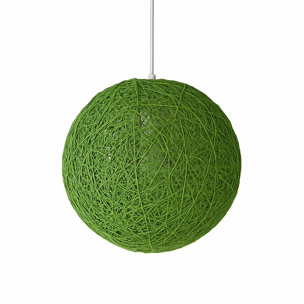 Verithon | Elegant Wicker Paper Cocooning Globe Pendant Light