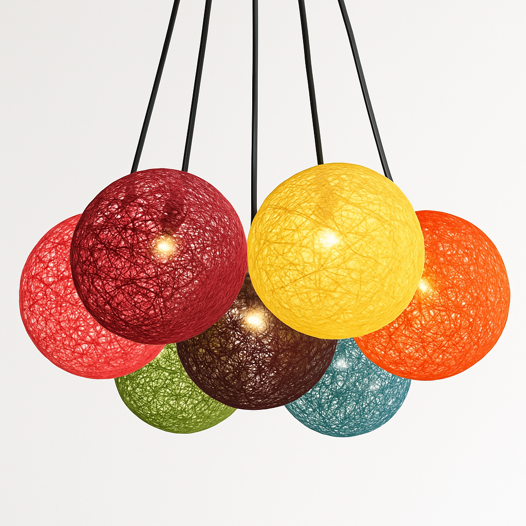 Verithon | Elegant Wicker Paper Cocooning Globe Pendant Light