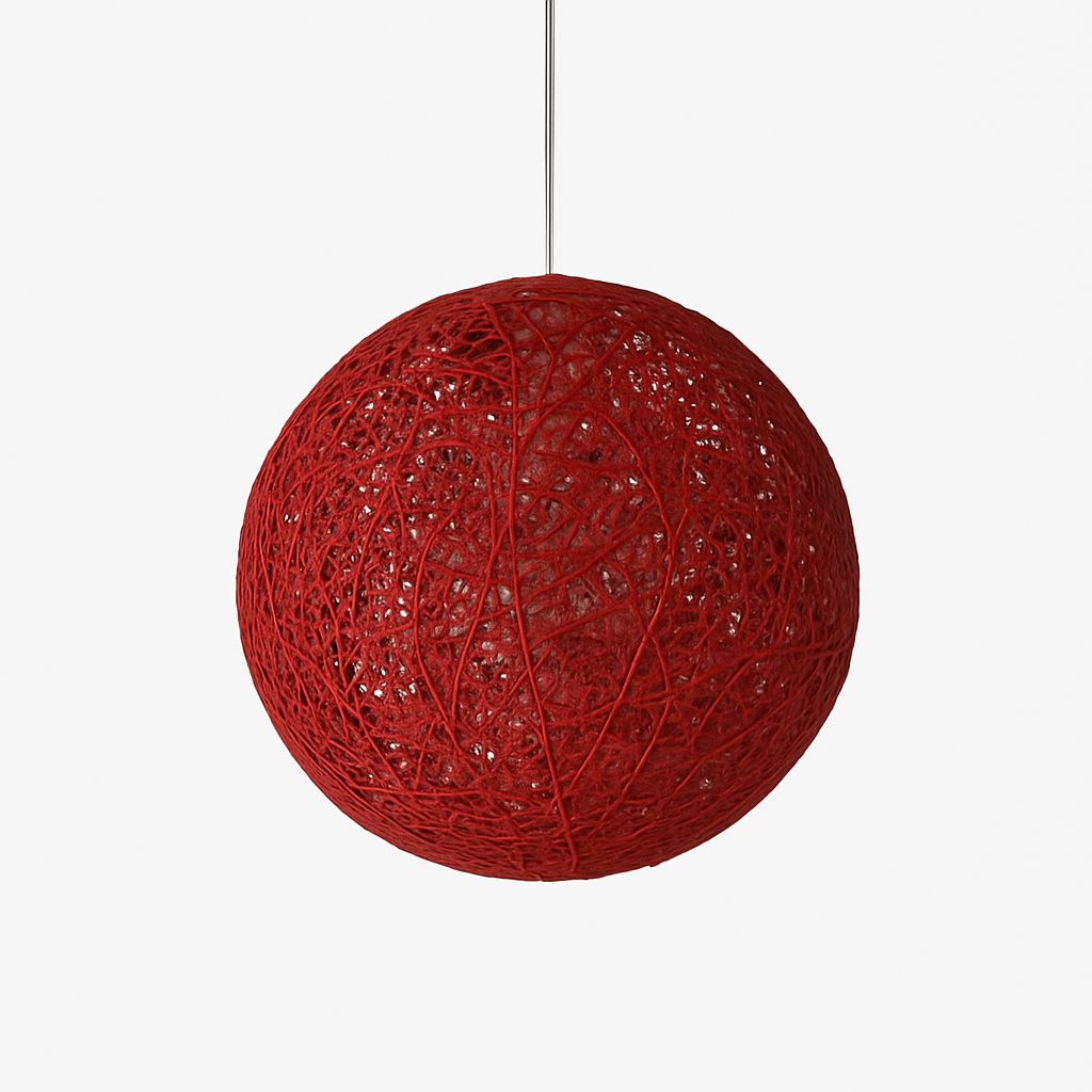 Verithon | Elegant Wicker Paper Cocooning Globe Pendant Light