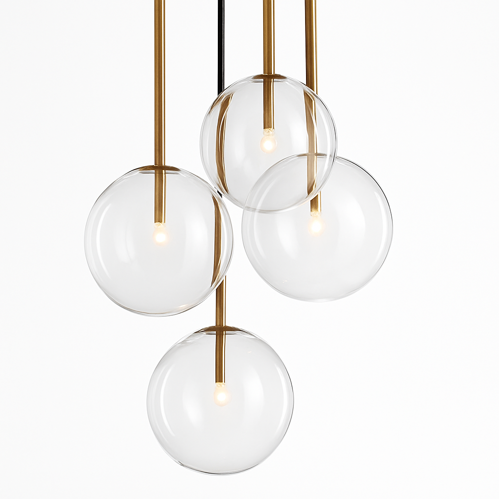 Verqis | Modern Nordic Glass Globe Ball Hanging Pendant Light