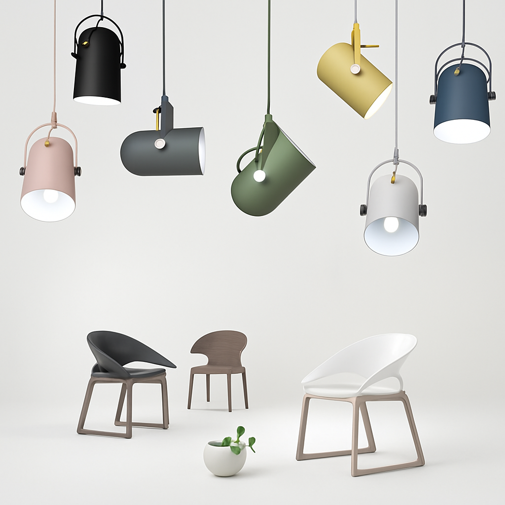 Velvion | Minimalist Aluminum Cylinder Pendant Ceiling Light Fixture