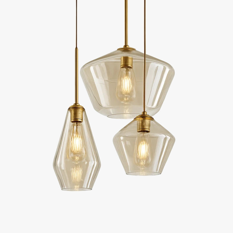 Luvestra | Geometric Spherical Profile Nordic Modern Glass Pendant Light