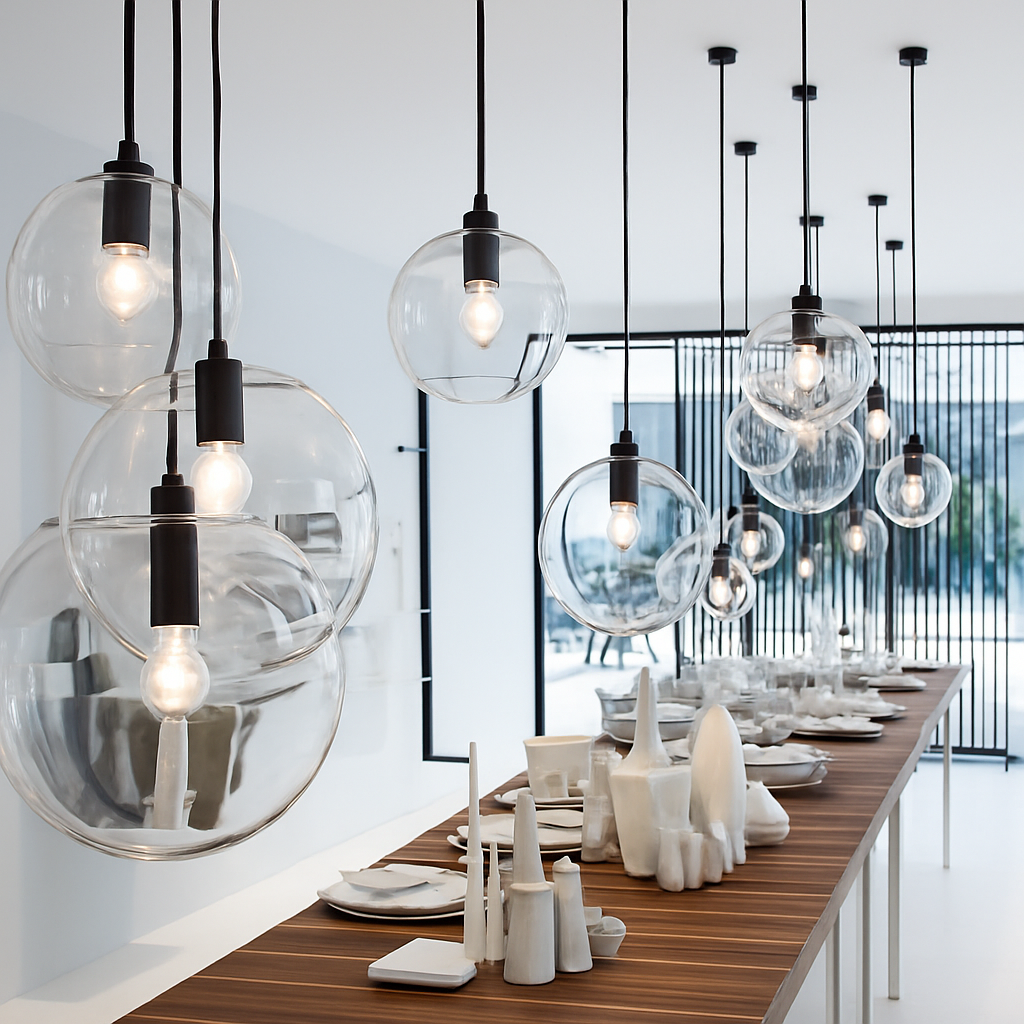 Virellian | Modern Glass Globe LED Pendant Light Sphere