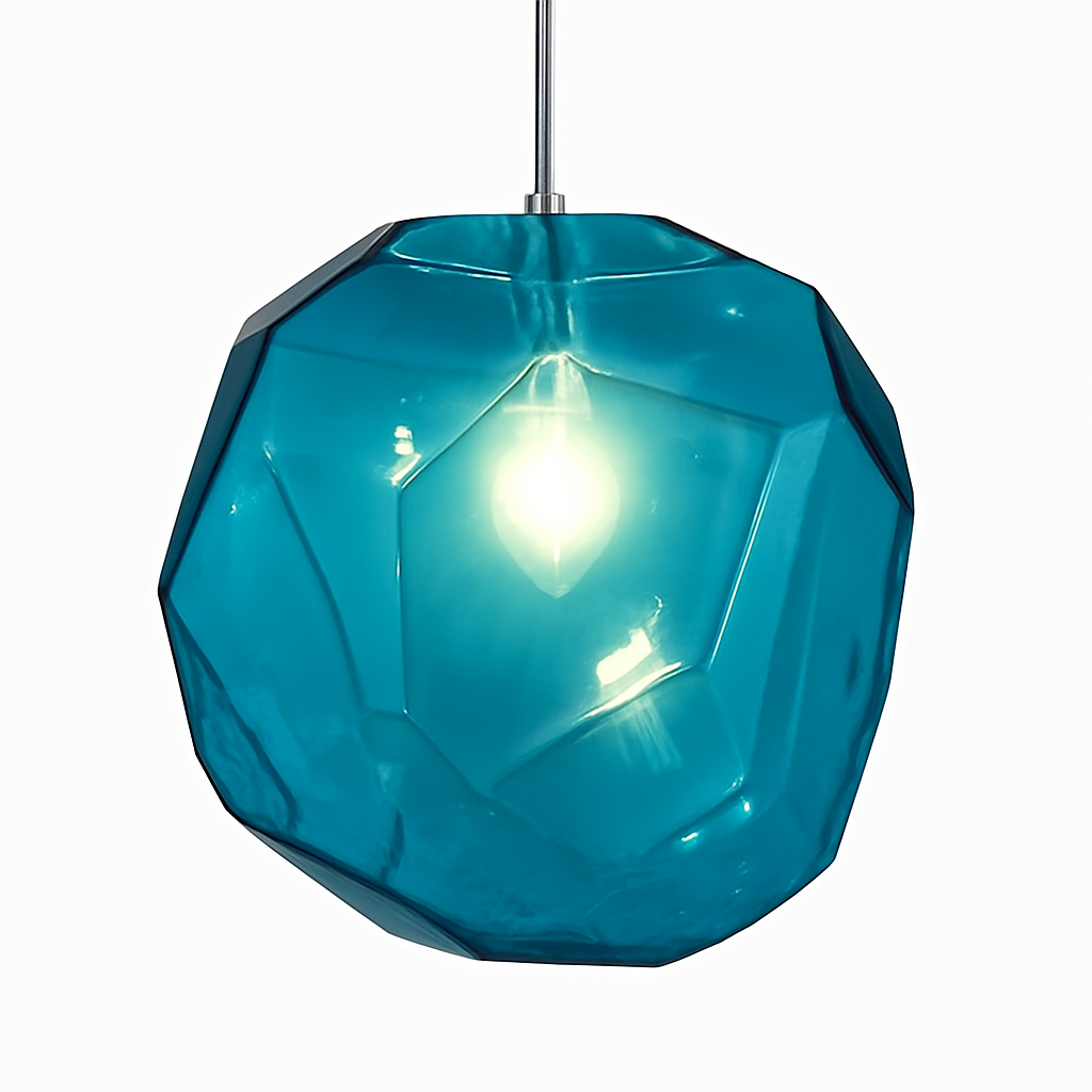 Throstle | Articulated Crystalline Sculptural Glass Pendant Light