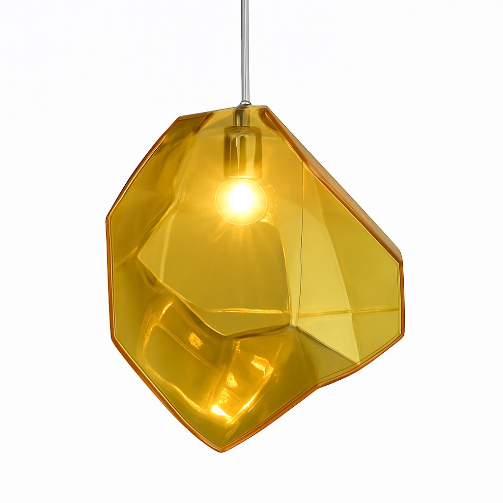 Throstle | Articulated Crystalline Sculptural Glass Pendant Light