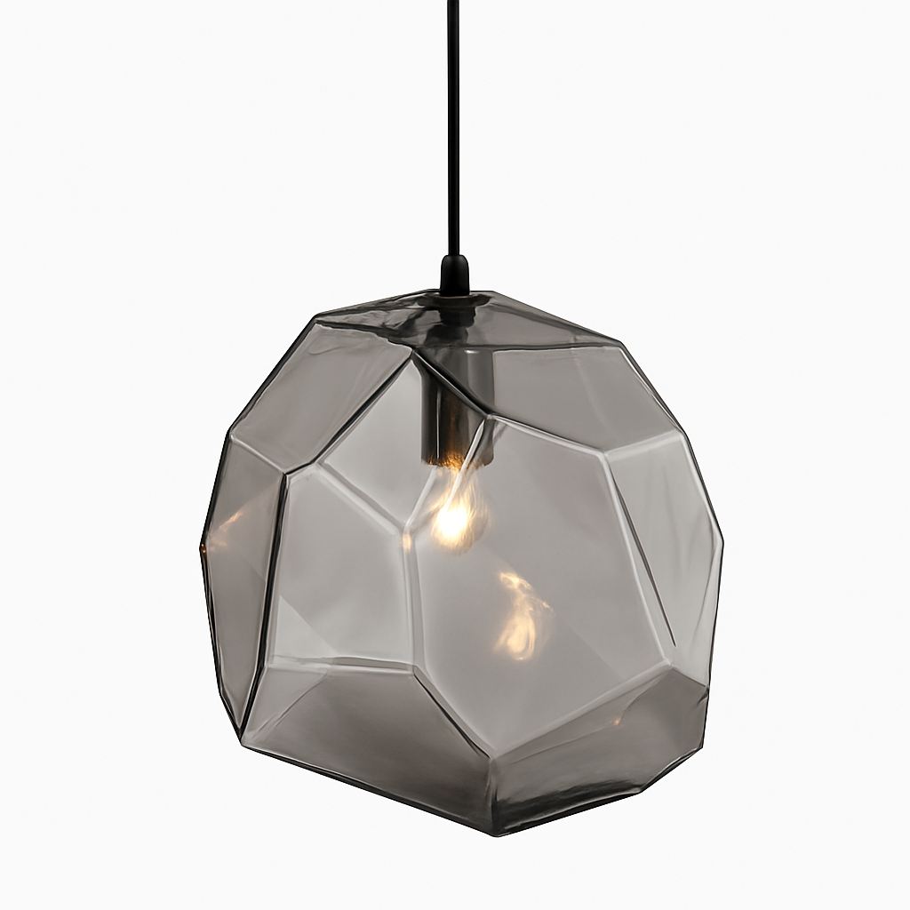 Throstle | Articulated Crystalline Sculptural Glass Pendant Light