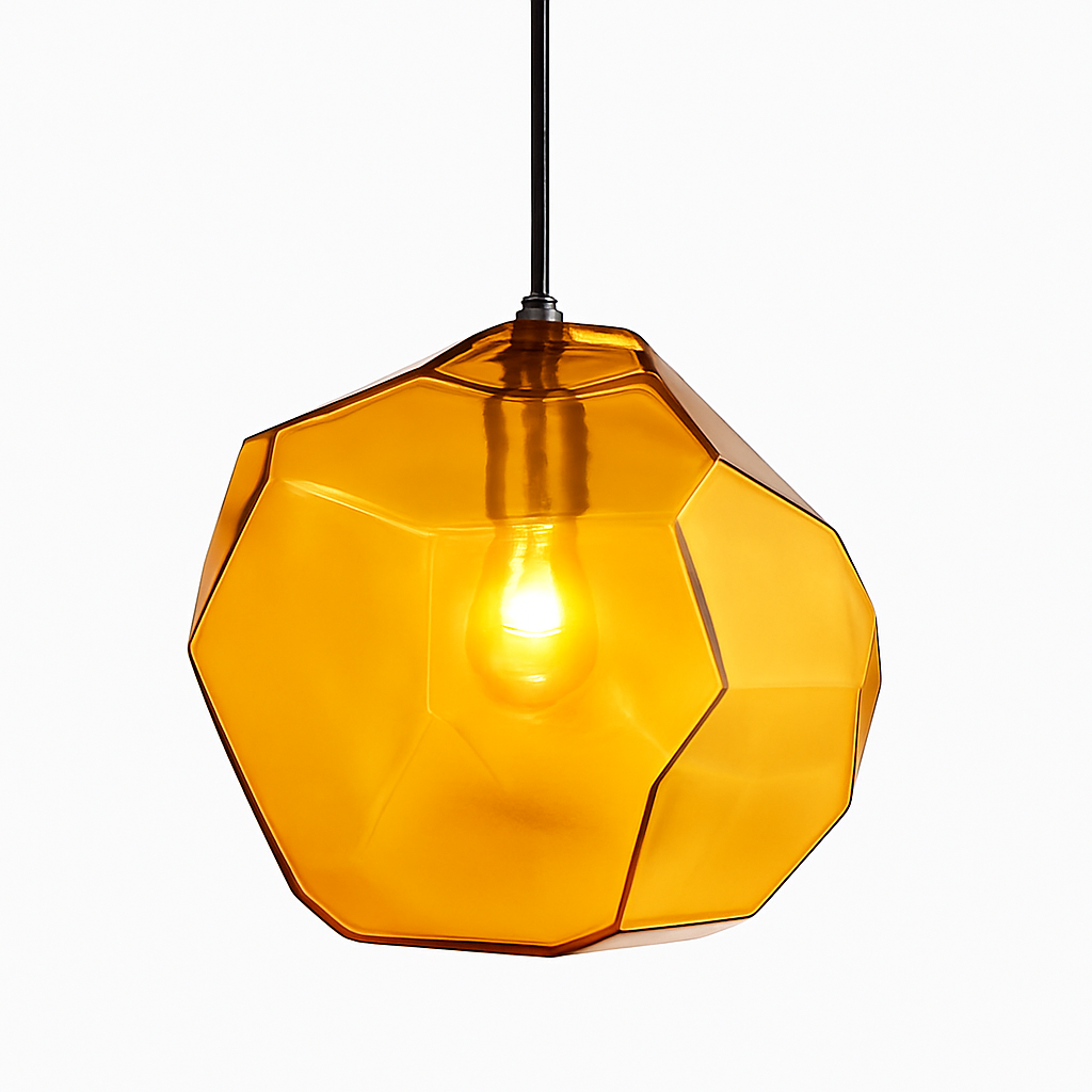 Throstle | Articulated Crystalline Sculptural Glass Pendant Light