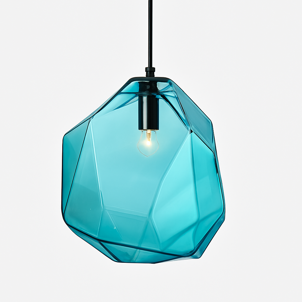 Throstle | Articulated Crystalline Sculptural Glass Pendant Light